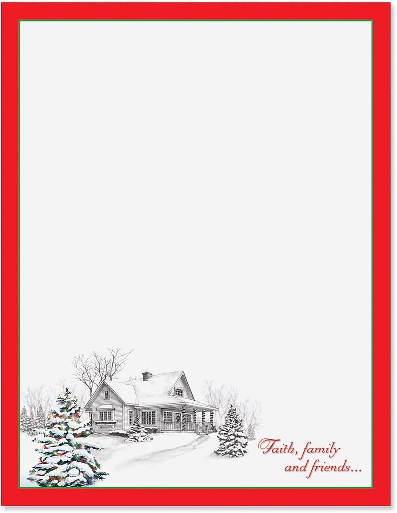 Current Winter Home Christmas Stationery - Holiday Letters, Printer Paper, 25 Sheets, 8½ x 11 Inch, by - Image 1